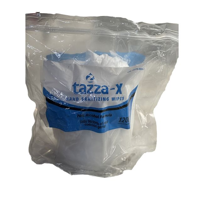 Tazza-X Hand Sanitizing Wet Wipes 70% Alcohol  Wipes-1200 Ct Bag