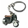 Metal Enamel Keyring Black Vespa MOD Scooter