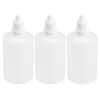 sourcing map Plastic Dropper Bottles, 100ml/3.4 oz Empty Squeezable Dropper Bottle with Cap, Pack of 3