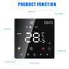Smart Home Touchscreen Voice Control Thermostat - Auto/Manual Mode, Digital Temperature Control (Electric Heating)