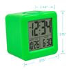 Equity 73003 Green Soft Cube LCD Alarm Clock with Smart Light