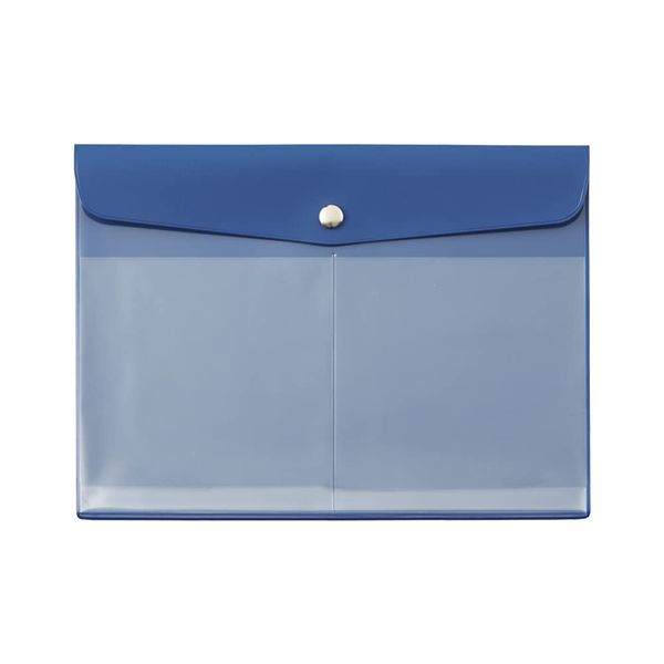 LIHIT LAB Antimicrobial PVC Envelope Case A5 ALCLEA Blue F7744-8