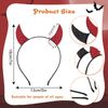 2 Pack Devil Ears - Black & Red Devil Horns Headband for Halloween Cosplay