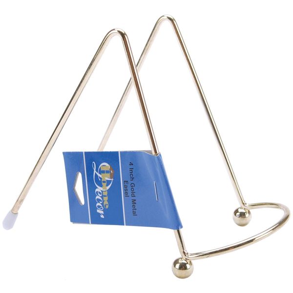 Darice, Easel Metal Display Stand, Gold, 4 Inch