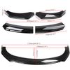 For Chevy Camaro SS Glossy Black Front Bumper Lip Splitter Spoiler Dual-Layer