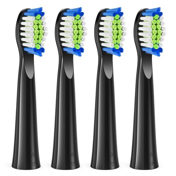 Sonic Electric Toothbrush Replacement Heads Compatible with Bitvae Daily D2 Rechargeable Toothbrush, Clean Toothbrush Heads Refills, 4 Pack