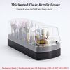 Nail Drill Bits Holder, E File Nail Drill Bits Box Case Storage with Cleaner Brush, 30 Holes Dustproof Nail Bits Organizer Nail Technician Drill Bits Holder (Black)