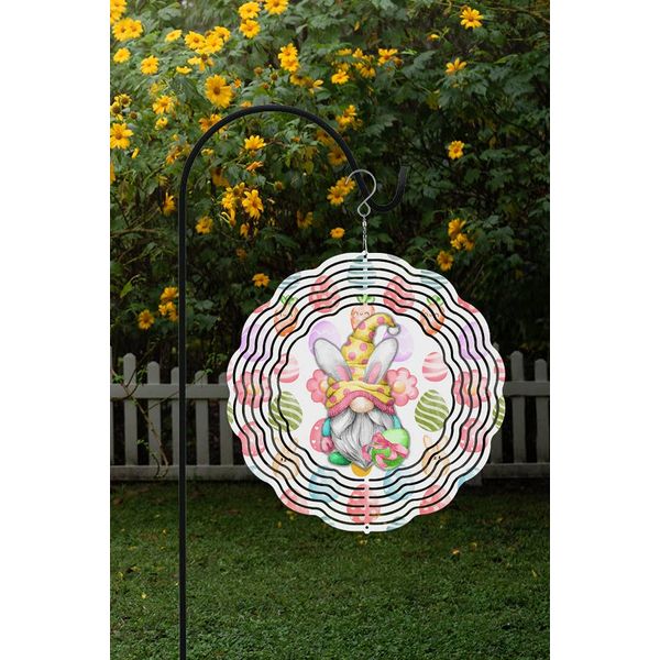 Easter Home Decor Gnome Eggs Outdoor Wind Spinner