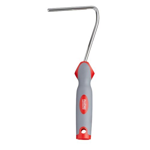 ProDec Advance ARFR003 Soft Grip 4 inch Mini Paint Roller Frame Compatible with All Mini Paint Rollers - 10 inch long, Universal 6 mm Diameter Chrome Push Fit Bar