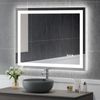 40x32 inch Dimmable LED Mirror Bathroom Mirror Antifog Wall Vanity Makeup Mirror