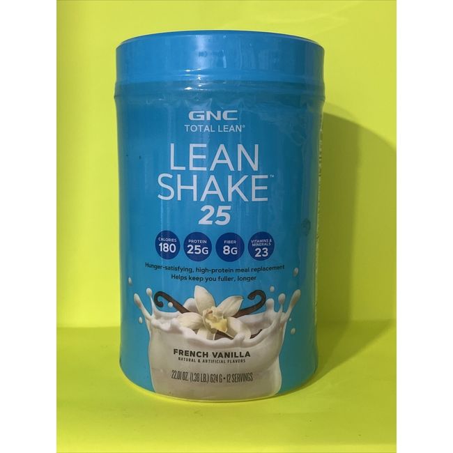 GNC Total Lean, Lean Shake 25 Protein Powder, High-Protein Meal  Replacement Shake, French Vanilla