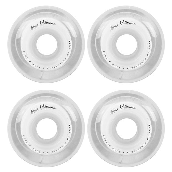 Labeda Millennium Gripper White Roller Hockey Inline Wheels 76mm X-Soft 4 Pack