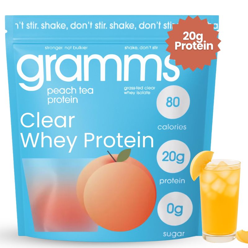 GRAMMS Clear Protein Powder Packets 20G Protein for Women & Men ...