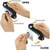 VIP Home Essentials Lightweight Strong ABS Plastic Folding Utility Box Cutter (6, Grey)