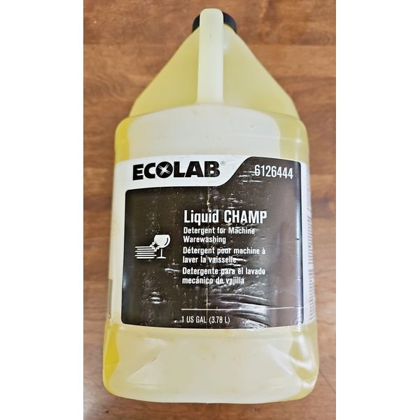 Ecolab Liquid Champ detergent for Machine Warewashing