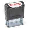 Self Inking Rubber Stamp, Refillable Red Ink Preinstalled - (9/16" x 1-1/2") (Deposited)