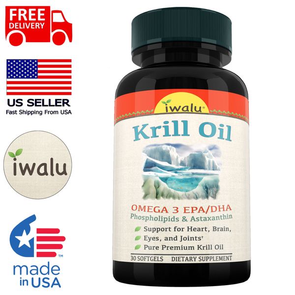 Omega 3 High Potency Krill Oil With Epa & Dha - Promotes Brain & Heart Health