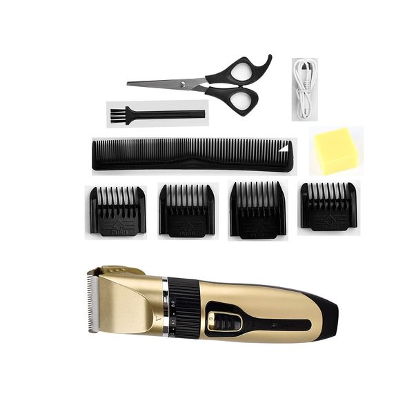 Cordless Hair Clipper Low Noise Hair Cut Clipper with 4 Combs Hair Clipper Hair Clipper Kit Electric Hair Trimmer Clipper USB Rechargeable Electric Hair Cutting Machine