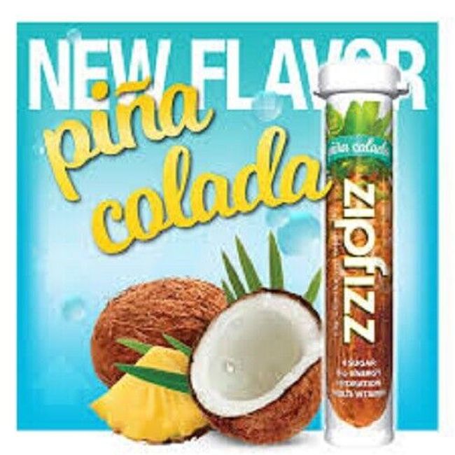 ZipFizz All Natural  Energy Drink Mix - PINA COLADA (30 Tubes) * FAST SHIP *