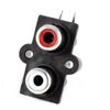 sourcing map Red White 2x RCA Female PCB Jack Video AV Socket Right Angle Connector