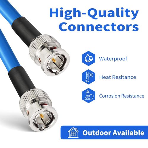 Superbat SDI Cable 75 Ohm BNC Cable (Belden 1694A 50ft) 3G/6G/12G SDI Video Cable Supports 6G-SDI/3G-SDI/4K/6K SDI Recorder Camera Monitor Converter Audio Broadcast etc.