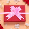 M METERXITY 100 Pack Pull Bows - Rose Pattern Present Wrap String Bow Ribbon, (8" Pink)