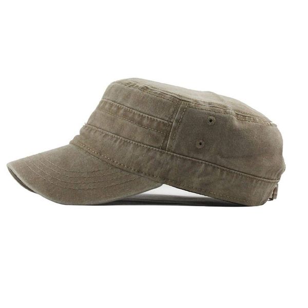 UAOOK Klassische Premium Army Cap Military Style Armee Hut Männer Low Profile Sommer 100% Baumwolle Einstellbare Fiddler Plain Flat Cadet, Baseball Cap Retro Maler Seeleute Chapeau Unisex