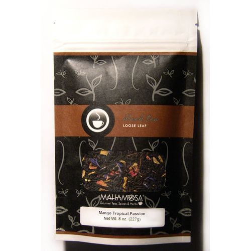 Mahamosa Flavored Black Tea Blend Loose Leaf (Looseleaf)- Mango Tropical Passion Tea 8 oz