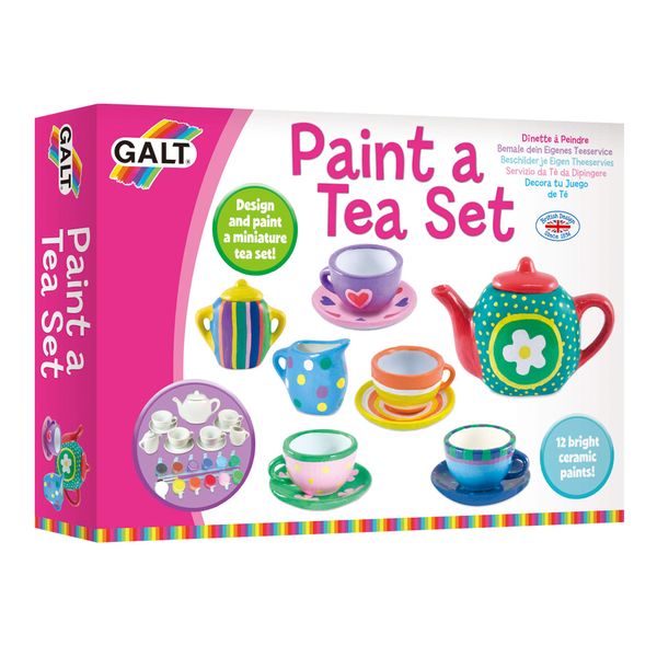 Galt Toys, Paint a Tea Set, Kids' Craft Kits, Ages 5 Years Plus