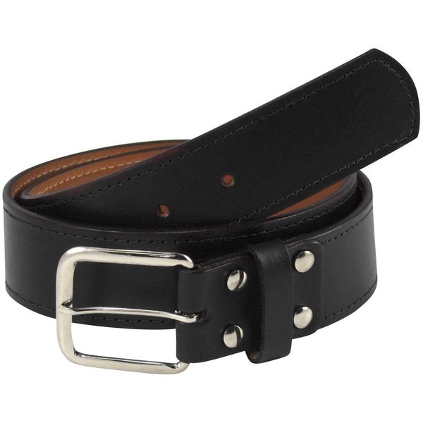 TCK Premium Leather Baseball Softball Belt (Black, 42")