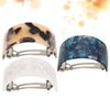 Frcolor 3PCS Women's Barrette Clip Tortoise Shell Hairpin Bangs Clip Arrangement Pin Hair Claw Ponytail Holder Hair Styling Supplies (White, Light Brown, Blue)