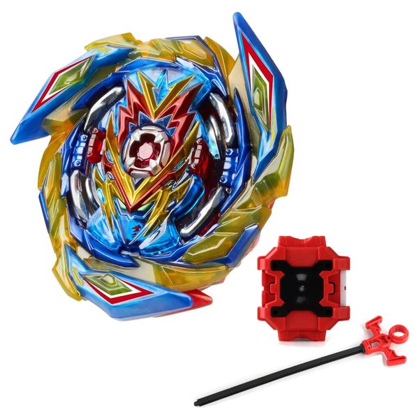 Ficho Battling Tops Spinning Top with Two-way Pull Ruler Launcher Left and Right Rotation Novelty Toy Set Suitable for Boys's B-163,One Size