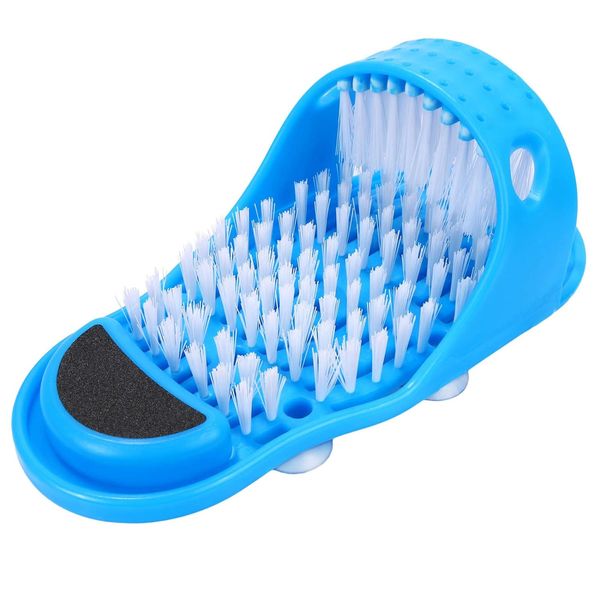 Blue Foot Massager Cleaner With Suction Cups Exfoliating Slipper For Easy Use