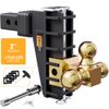 2'' Receiver Trailer Hitch 6'' Drop Adjustable Towing Hitch Tri-Ball Mount