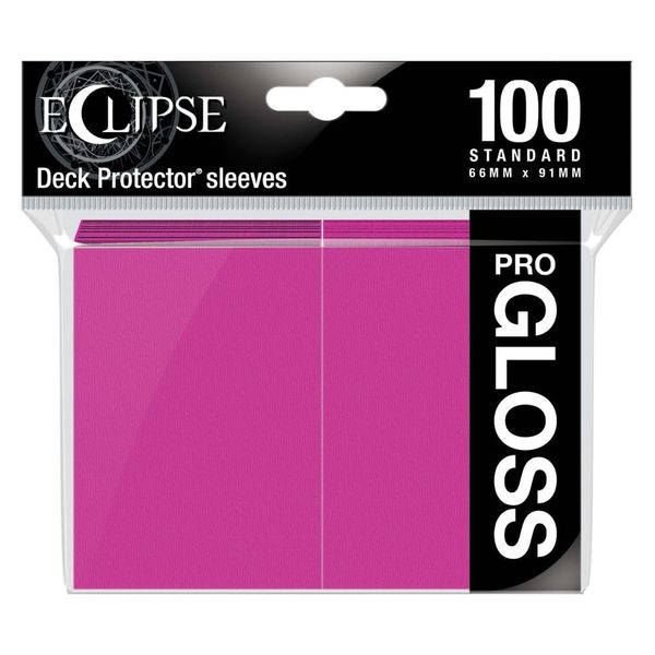 Ultra Pro Eclipse Card Sleeves - Pack of 100, Gloss Finish, Hot Pink