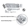 105 No Hold Open Overhead Concealed Closer Package for Side-Load Installation 