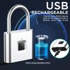 Waterproof Fingerprint Padlock Keyless Lock Rechargeable Smart Lock Gym Locker