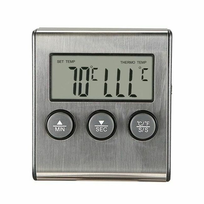 Kitchen Digital Cooking Thermometer Meat Food Temperature for Oven BBQ  Grill Timer Function with Probe Heat Meter for Cooking