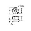 TE-CO 41809, 1"-8 Spherical Flange Nut - 3 pieces