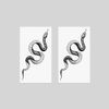 Oottati 2 Sheets Small Tiny Temporary Tattoo Stickers Black Snake