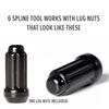 Circuit Performance Large Black 6 Point Spline Truck SUV Tool Key