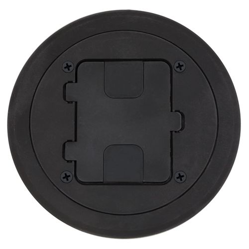 Bryant Electric RF406BK Floor Box Kit with 15A 125V Outlet Included, Black