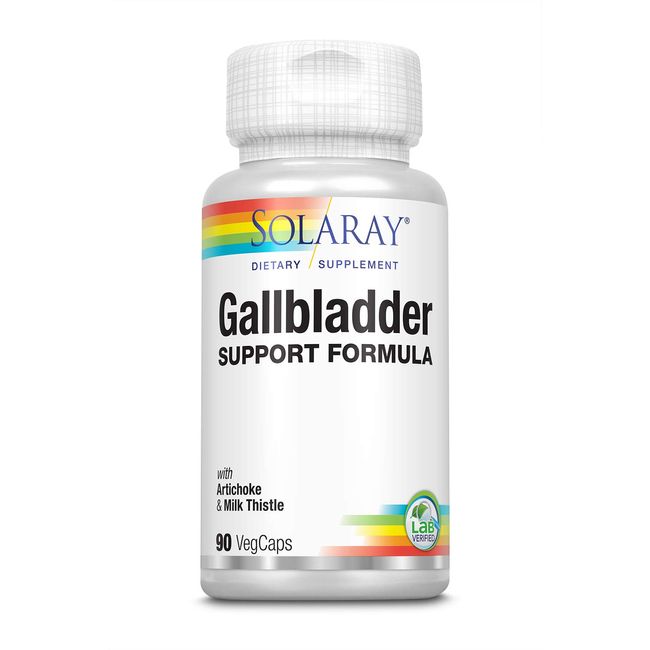 SOLARAY Gallbladder Support Formula | Healthy Gallbladder & Liver Support | 30 Servings | 90 VegCaps
