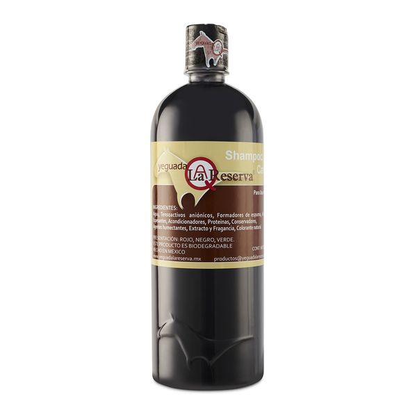 Yeguada La Reserva Shampoo de Caballo Negro (1 liter Bottle) For Strong, Healthy And Beautiful Hair (For Dark to Black Colored Hair)