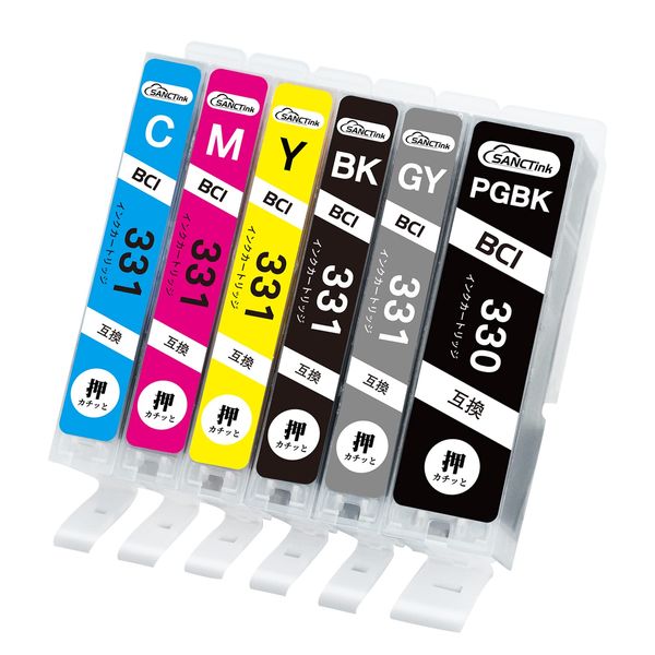 [SANCTink] Canon 331 330 Compatible Ink 6 Color Set for Canon BCI-331 BCI-330/6MP Canon PIXUS TS8530 TS8630 TS8730 Ink Cartridge