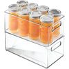 2 x Clear Organizer Storage Bin with Handle Compatible with Kitchen I Best Compa