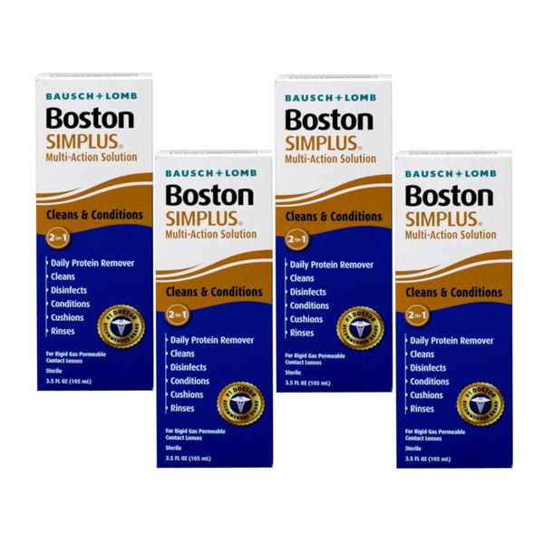 Bausch & Lomb Boston Simplus Multi-Action Solution, 3.5 OZ (Pack of 4)