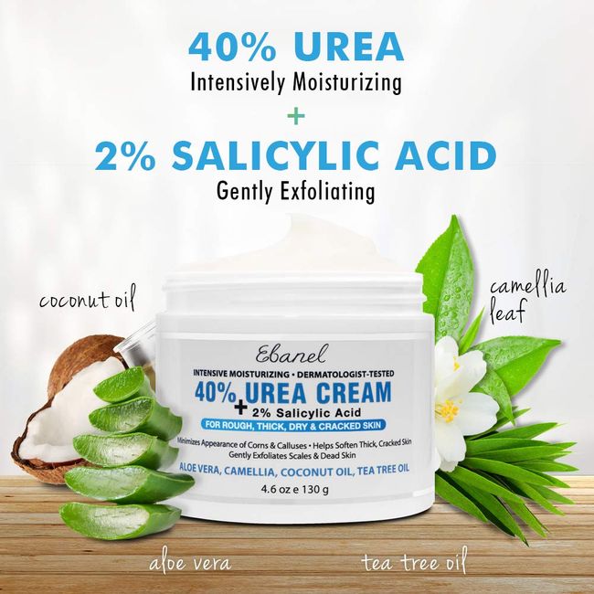 Urea 40 Foot Cream with 2 Plus Salicylic Acid Foot Cream for Dry