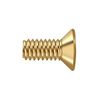 #12, 1/2" Length Flat Head Machine Screw Lifetime Polished Brass