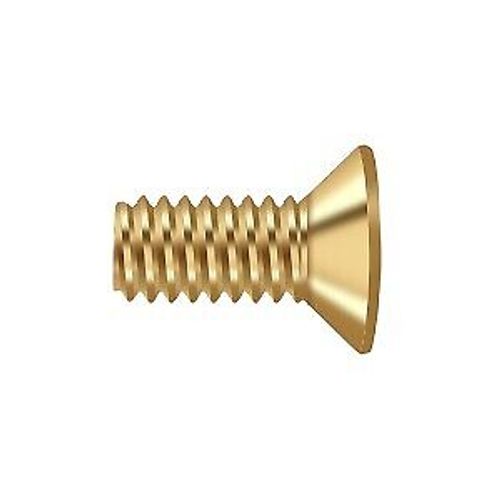 #12, 1/2" Length Flat Head Machine Screw Lifetime Polished Brass